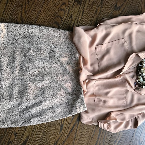 Free People Shiny Skirt Size 2 - Picture 7 of 7